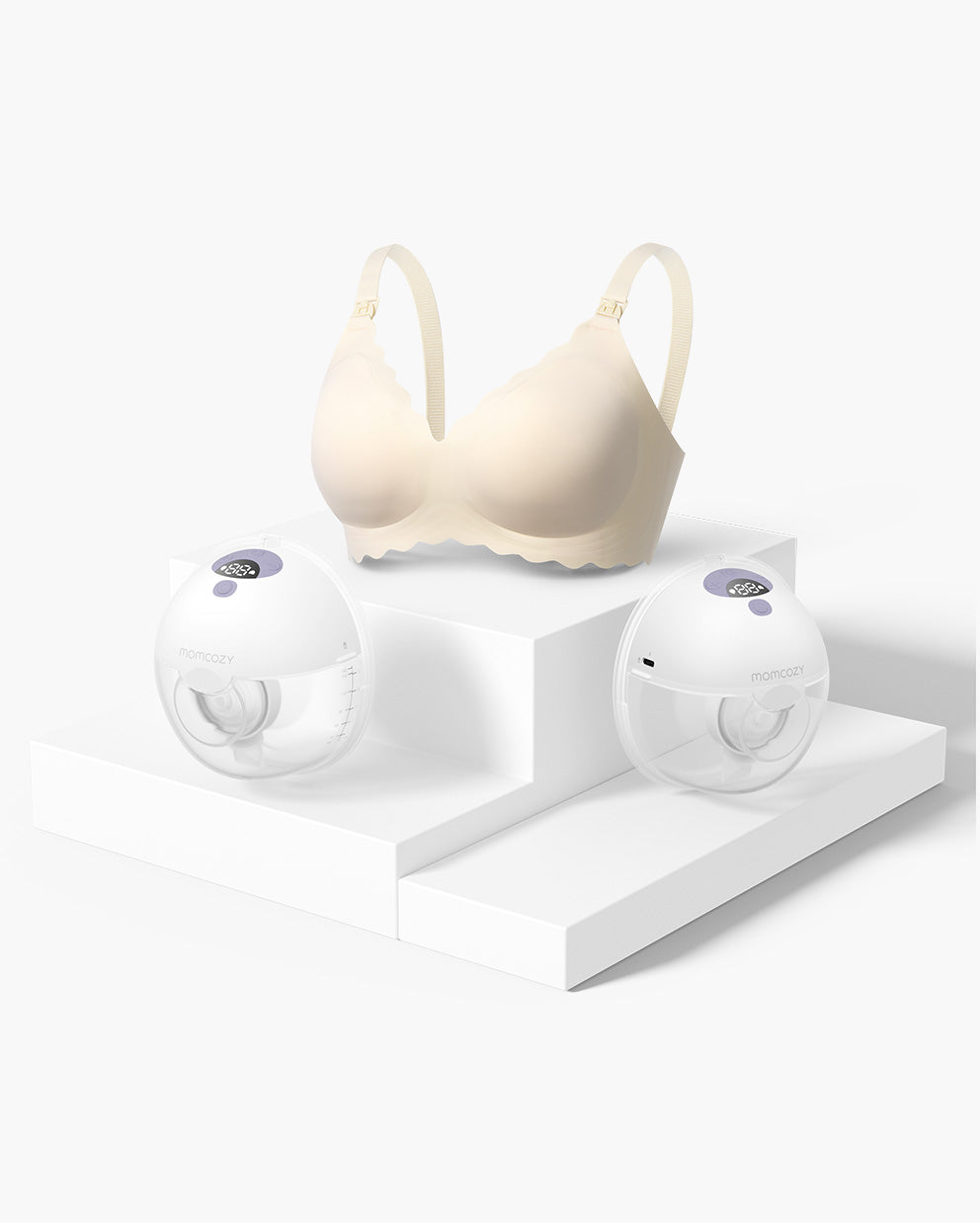M5 Smart Bra Bundle: Double M5 Smart Breast Pump and Jelly Strip Bra(YN46)